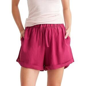 [Papinelle] Pink Tencel Elastic Waist Cuffed Amelie Boxer Short Pajamas Size XL